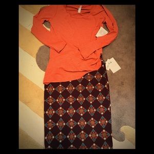 LulaRoe Lynnae long sleeve shirt - XS